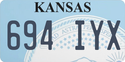 KS license plate 694IYX