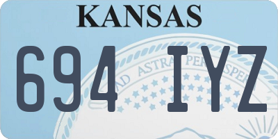 KS license plate 694IYZ