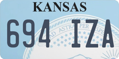 KS license plate 694IZA