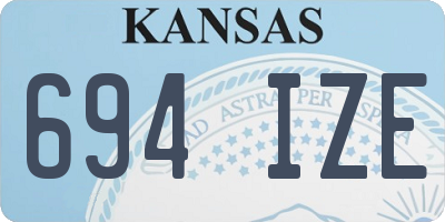 KS license plate 694IZE