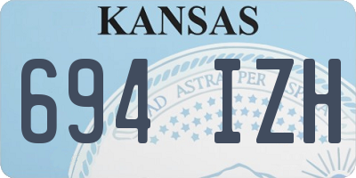 KS license plate 694IZH
