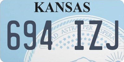 KS license plate 694IZJ