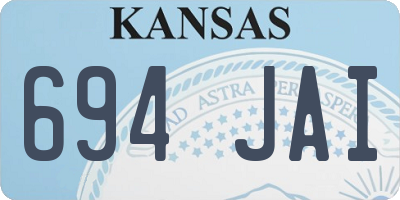 KS license plate 694JAI