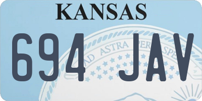 KS license plate 694JAV