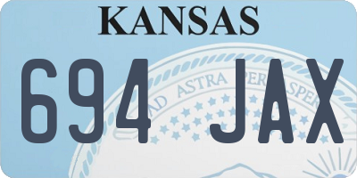 KS license plate 694JAX