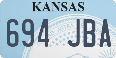 KS license plate 694JBA