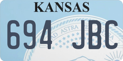 KS license plate 694JBC