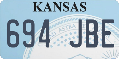 KS license plate 694JBE