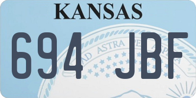 KS license plate 694JBF