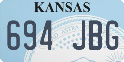 KS license plate 694JBG