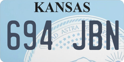 KS license plate 694JBN