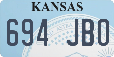 KS license plate 694JBO