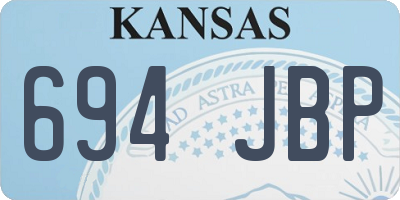 KS license plate 694JBP