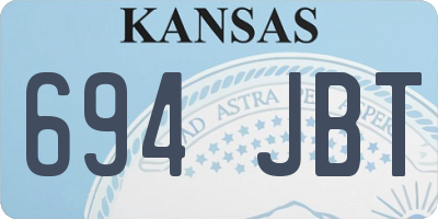 KS license plate 694JBT