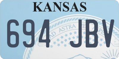 KS license plate 694JBV