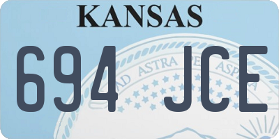 KS license plate 694JCE
