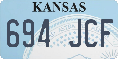 KS license plate 694JCF