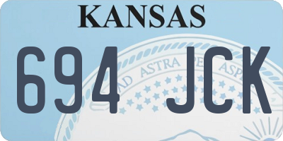 KS license plate 694JCK