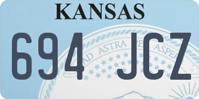 KS license plate 694JCZ