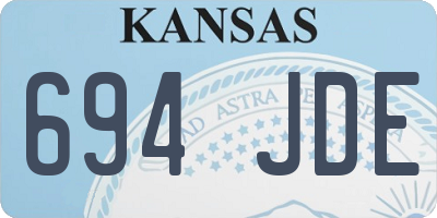 KS license plate 694JDE