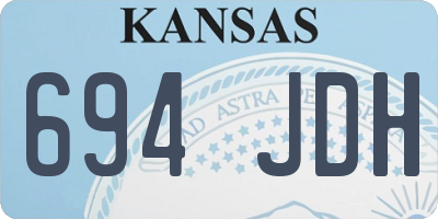 KS license plate 694JDH