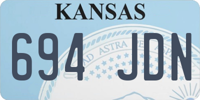 KS license plate 694JDN