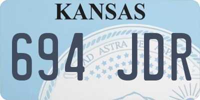KS license plate 694JDR