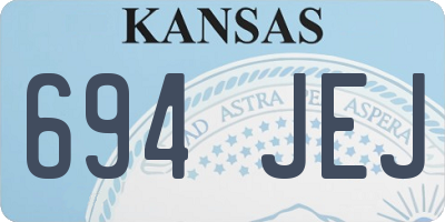 KS license plate 694JEJ