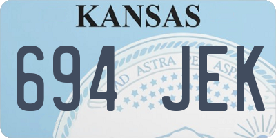 KS license plate 694JEK