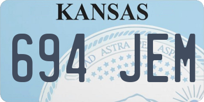 KS license plate 694JEM