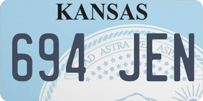 KS license plate 694JEN