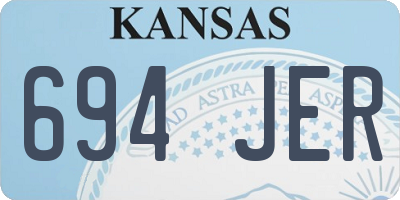KS license plate 694JER