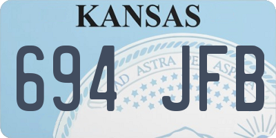 KS license plate 694JFB