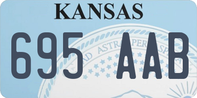 KS license plate 695AAB