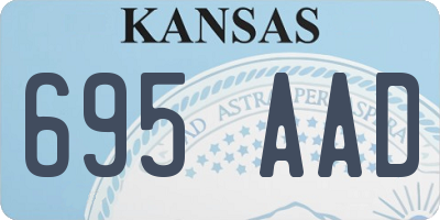 KS license plate 695AAD