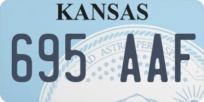 KS license plate 695AAF