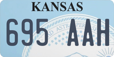 KS license plate 695AAH