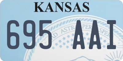 KS license plate 695AAI