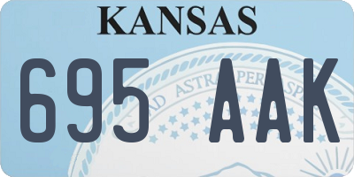 KS license plate 695AAK