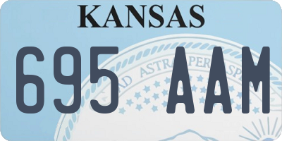 KS license plate 695AAM