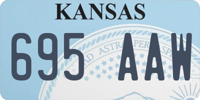 KS license plate 695AAW