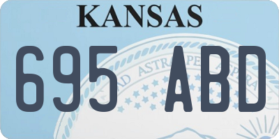 KS license plate 695ABD
