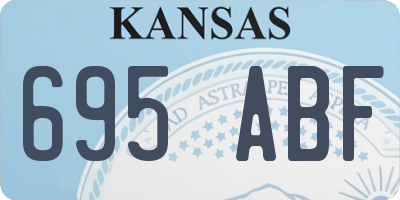 KS license plate 695ABF