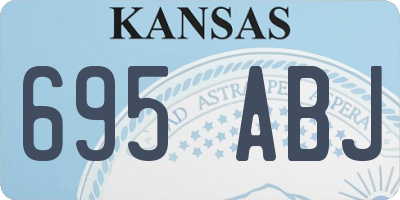 KS license plate 695ABJ