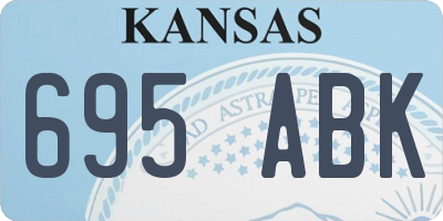 KS license plate 695ABK