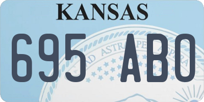 KS license plate 695ABO