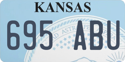 KS license plate 695ABU
