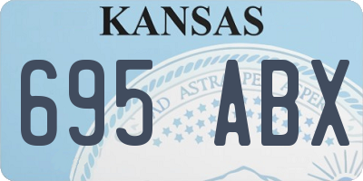 KS license plate 695ABX