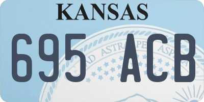 KS license plate 695ACB