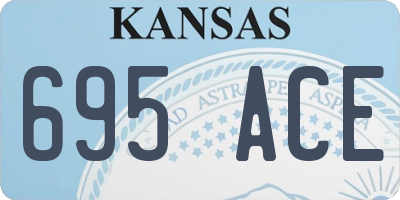 KS license plate 695ACE
